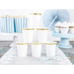 Picture of PAPER CUPS WHITE WITH GOLD BORDER 260ML - 6 PACK